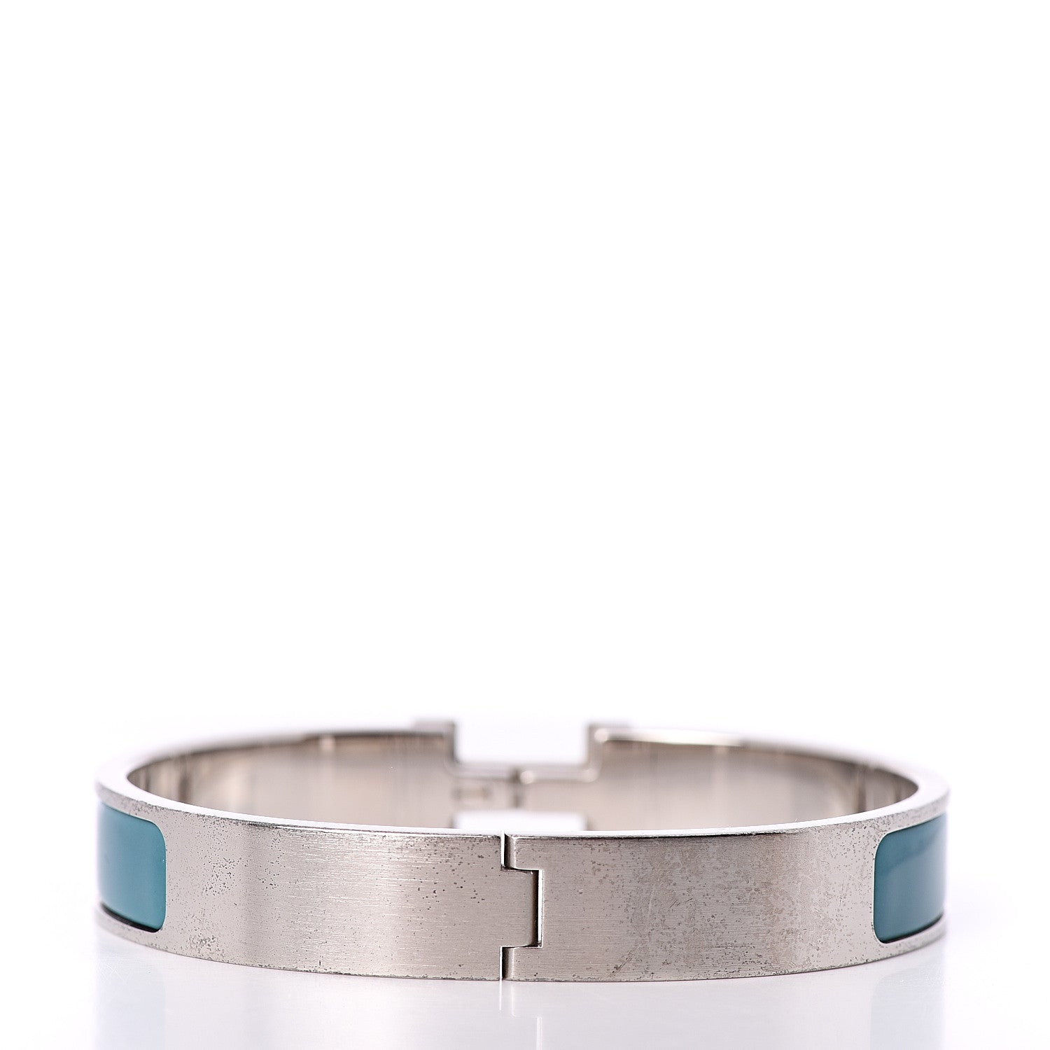 Hermes Matte Enamel Narrow Clic Clac HH Bracelet GM Bleu Indien 2 of 3