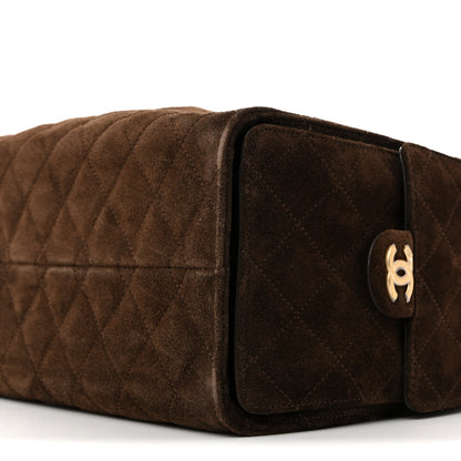 Chanel Suede Quilted Small Chanel 25 Handbag Dark Brown 10 of 10