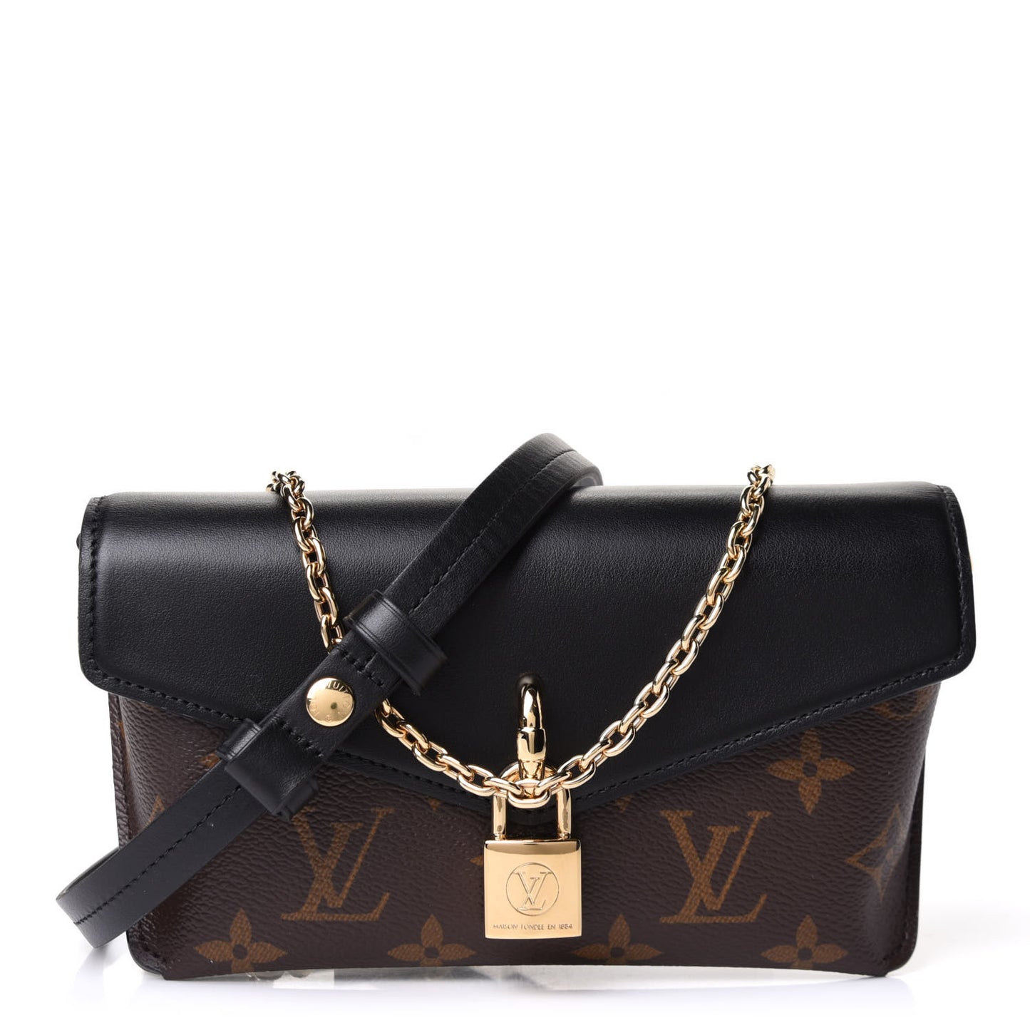 Monogram Padlock On Strap Black