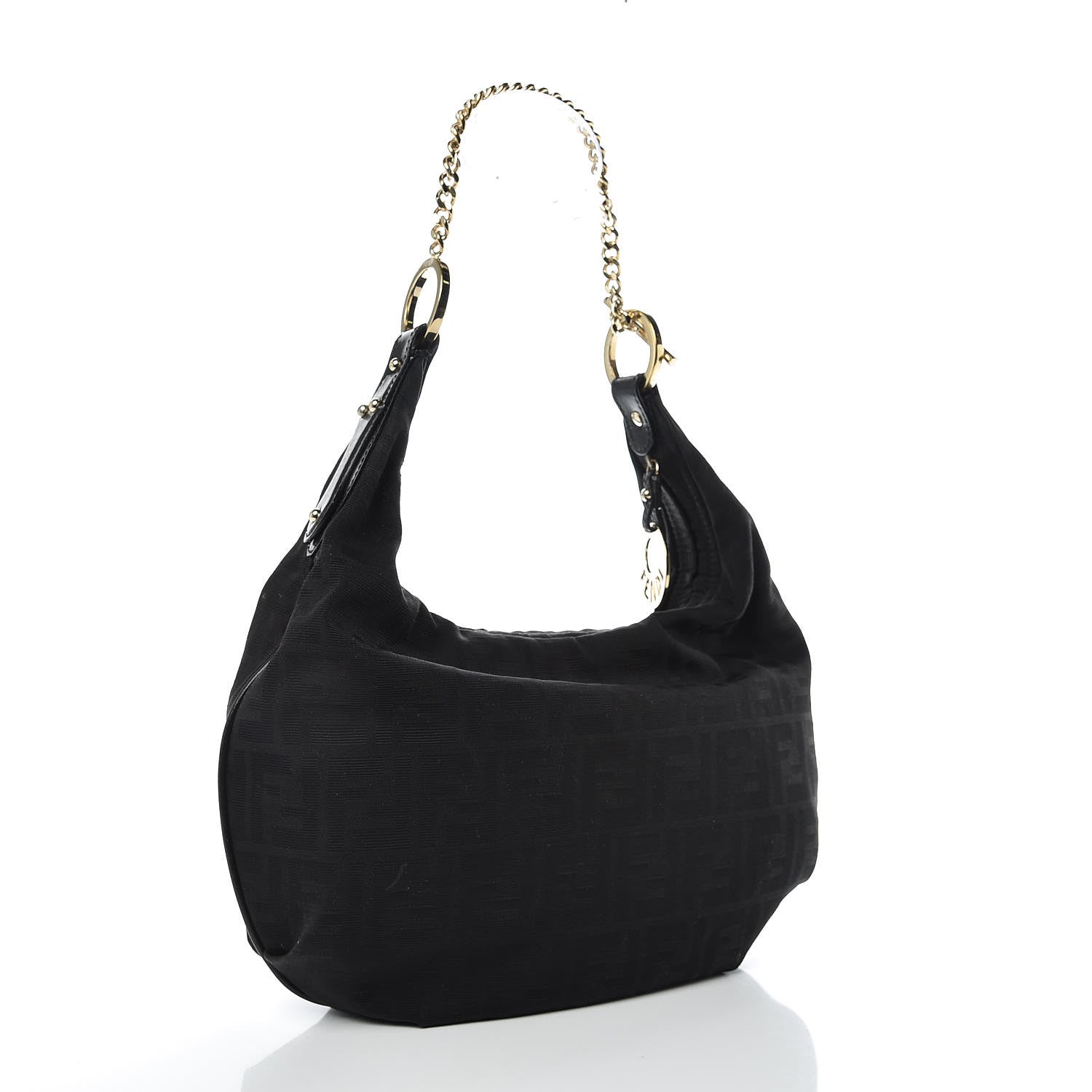 Fendi Zucca Chef Chain Hobo Black 3 of 10
