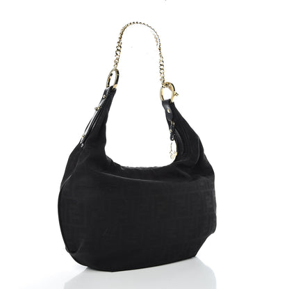Fendi Zucca Chef Chain Hobo Black 3 of 10