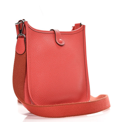 Hermes Taurillon Clemence Amazone Evelyne TPM Rouge Pivoine 3 of 7