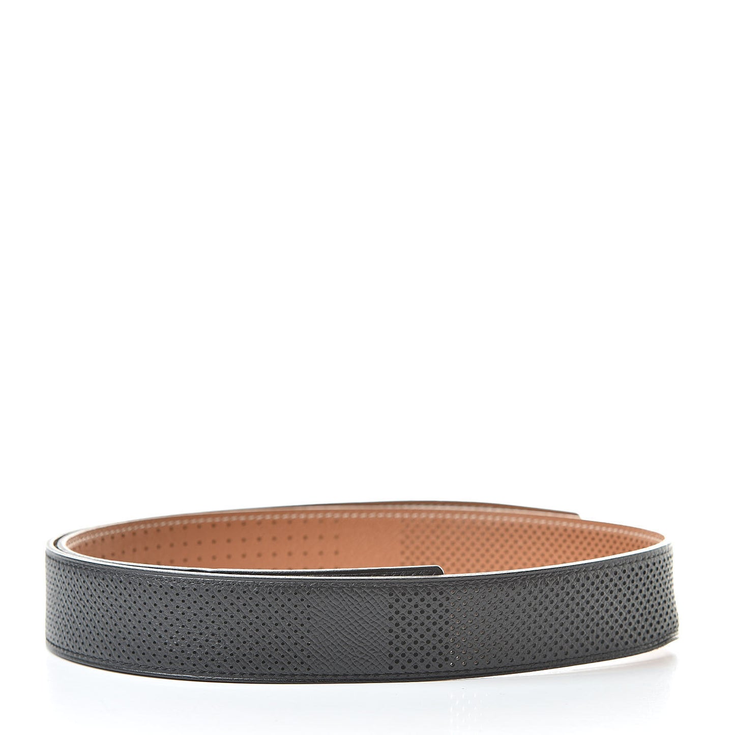 Epsom Perforated 32mm Belt Strap 80 Black Gold