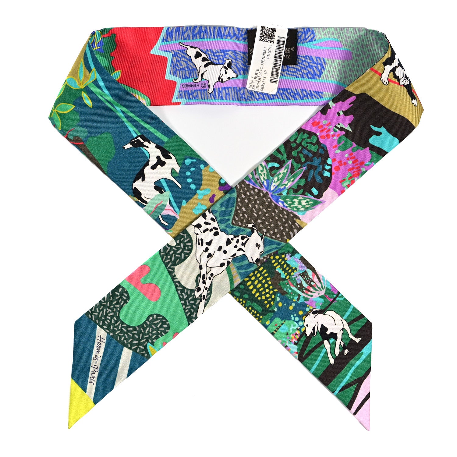 Hermes Silk En Liberte Twilly Vert Cyclamen Multicolor 1 of 3
