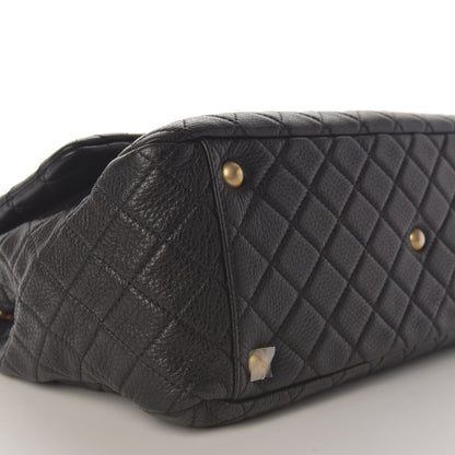 Chanel Calfskin Quilted XXL Travel Flap Bag Black 6 of 11