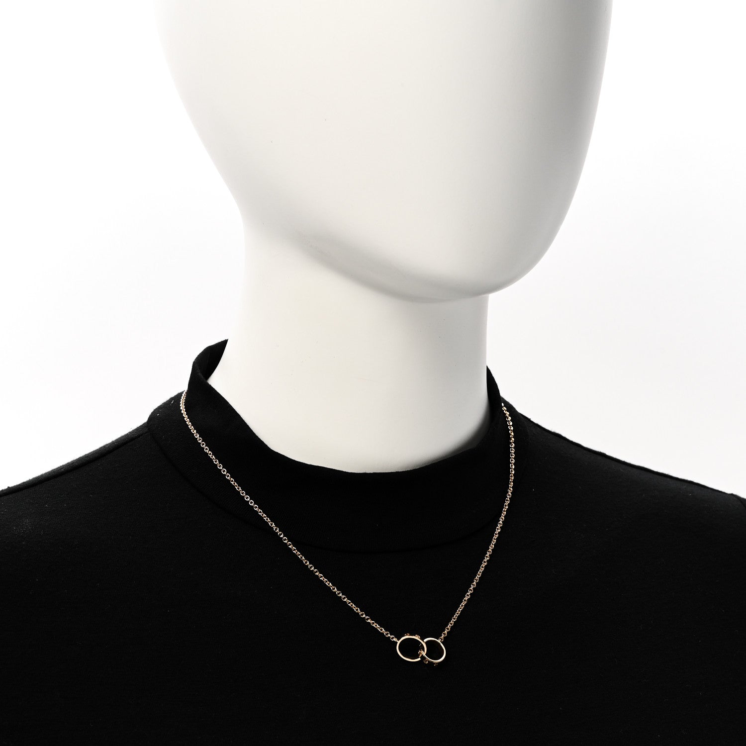 Cartier 18K Yellow Gold Interlocking LOVE Necklace 2 of 5
