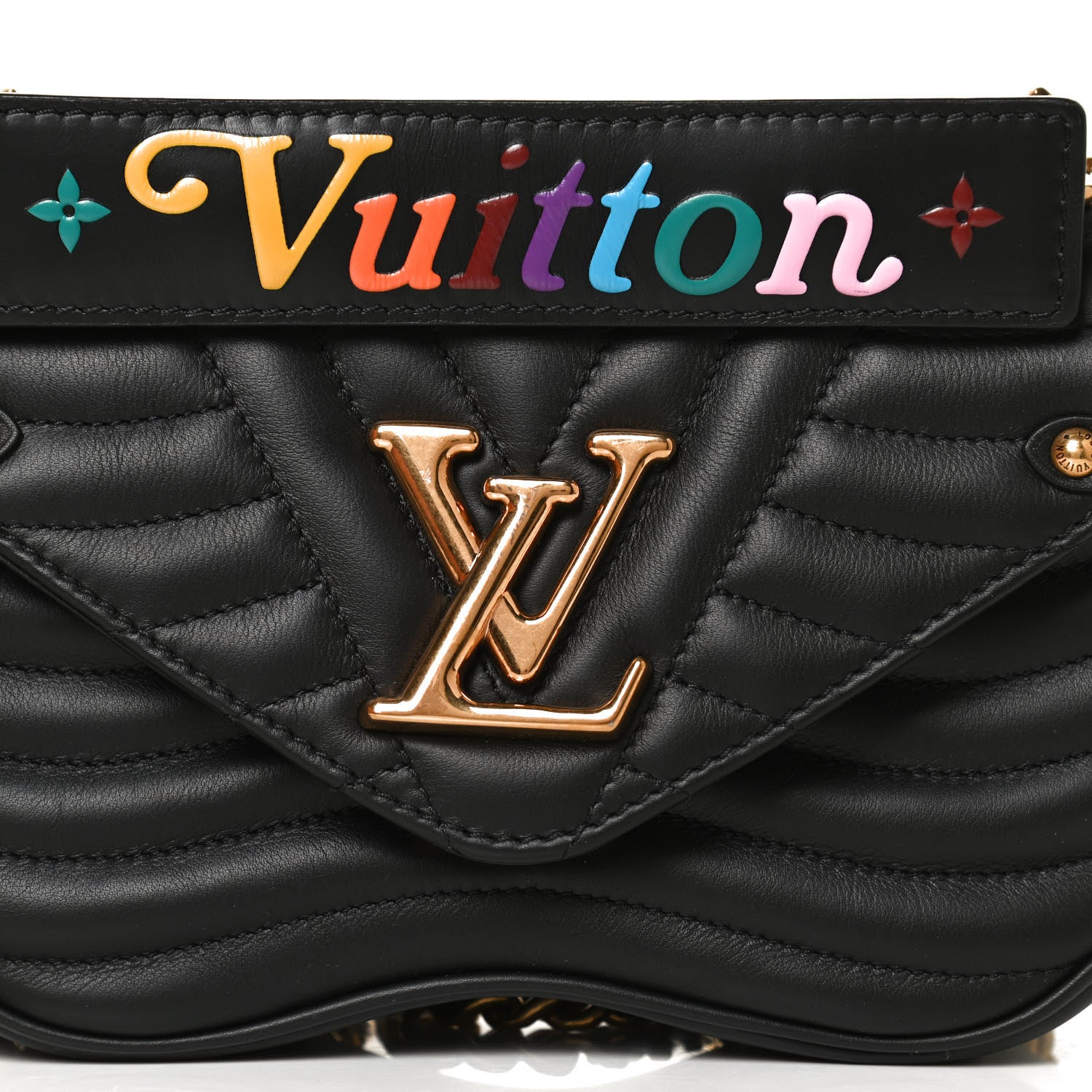 Louis Vuitton Calfskin New Wave Chain PM Black 7 of 10