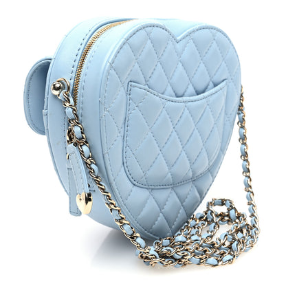 Chanel Lambskin Quilted CC In Love Heart Bag Light Blue 3 of 10