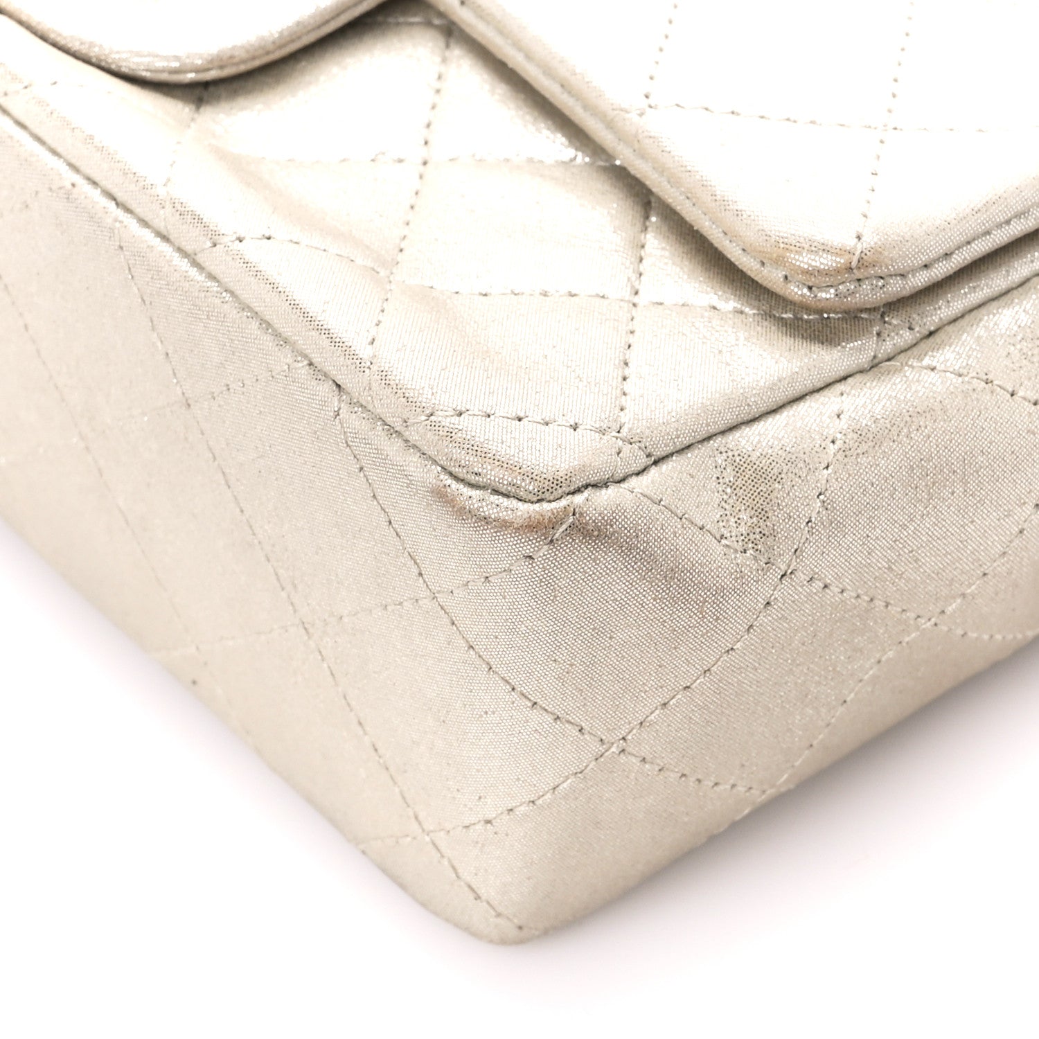 Chanel Iridescent Calfskin Quilted Mini Rectangular Flap Light Gold 11 of 11
