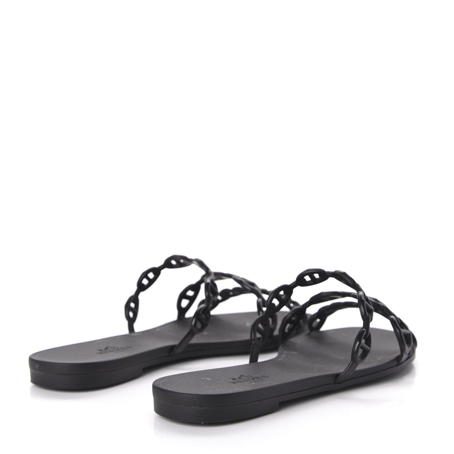 Hermes TPU Rivage Sandals 36 Black 4 of 9