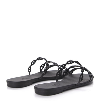 Hermes TPU Rivage Sandals 36 Black 4 of 9