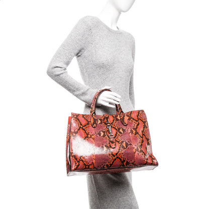Gucci Python Medium Jackie Top Handle Bag Vibrant Orange 2 of 7