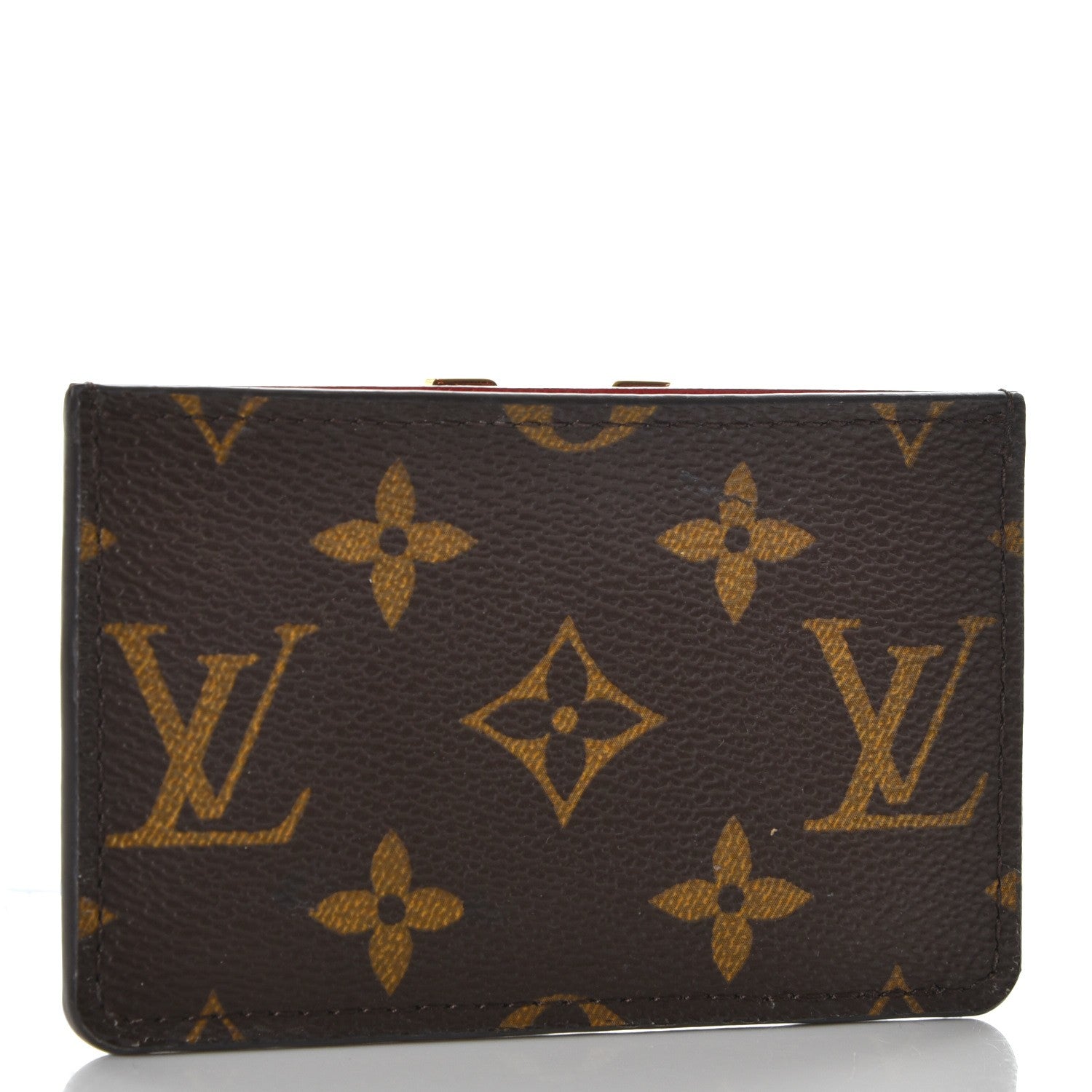 Louis Vuitton Calfskin Monogram Kimono Tote Card Holder Cherry 3 of 7