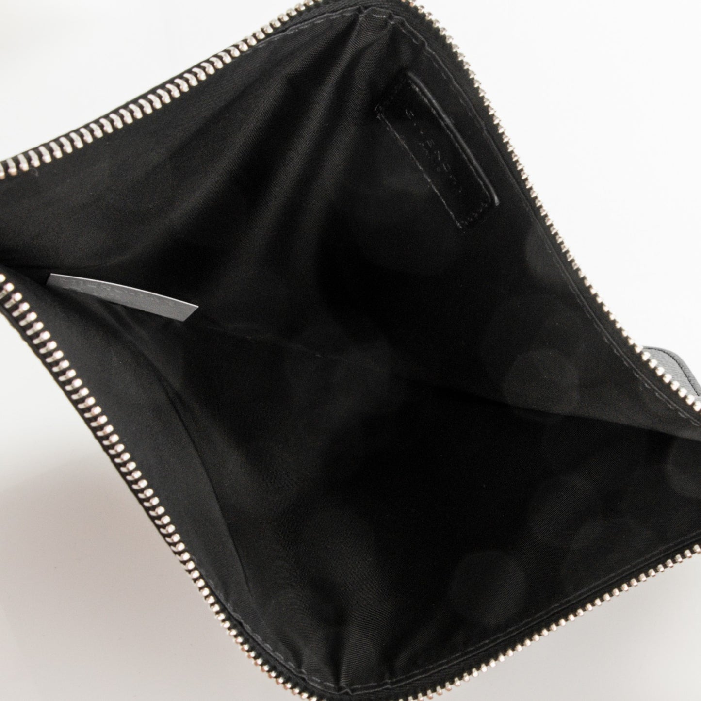 Coated Canvas Monkey Brother Print Large Zip Pouch Black
