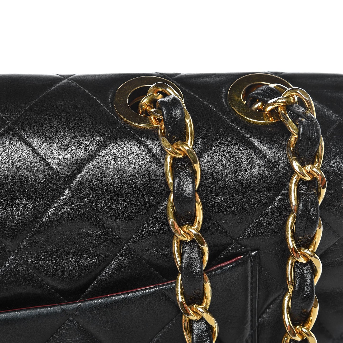 Lambskin Quilted XL Jumbo Single Flap Black