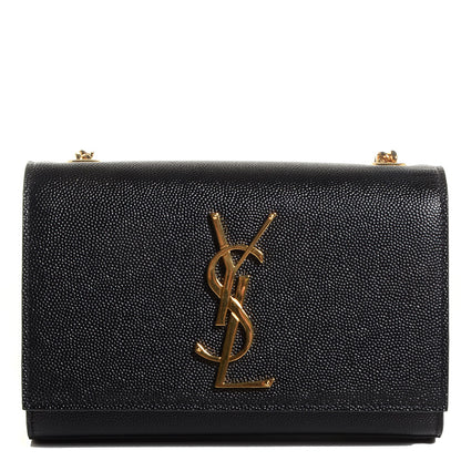 Saint Laurent Grain De Poudre Small Monogram Satchel Black 1 of 9