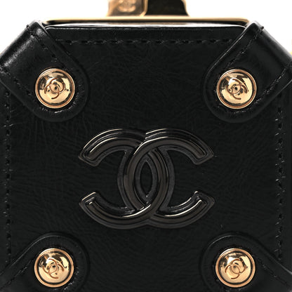 Chanel Shiny Crumpled Calfskin Minaudiere Clutch With Chain Black 8 of 12