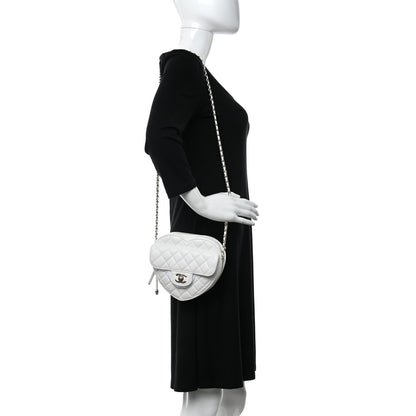 Chanel Lambskin Quilted CC In Love Heart Bag White 2 of 11