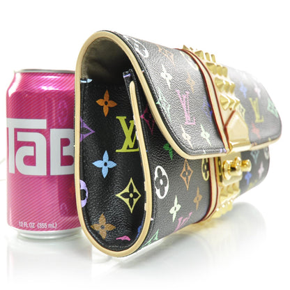 Louis Vuitton Monogram Multicolor Courtney Clutch Black 3 of 7