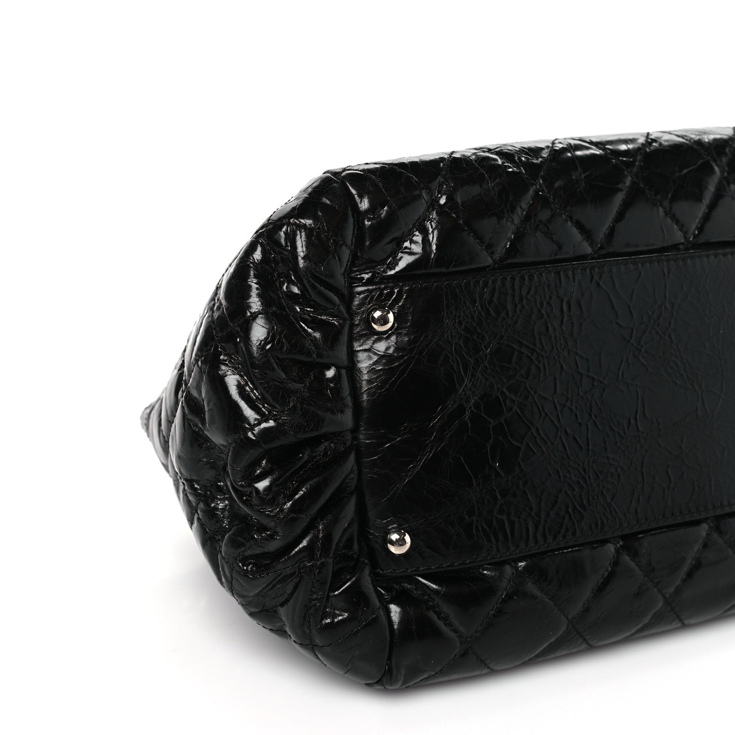 Chanel Glazed Calfskin Quilted Tweed Portobello Tote Black 8 of 9