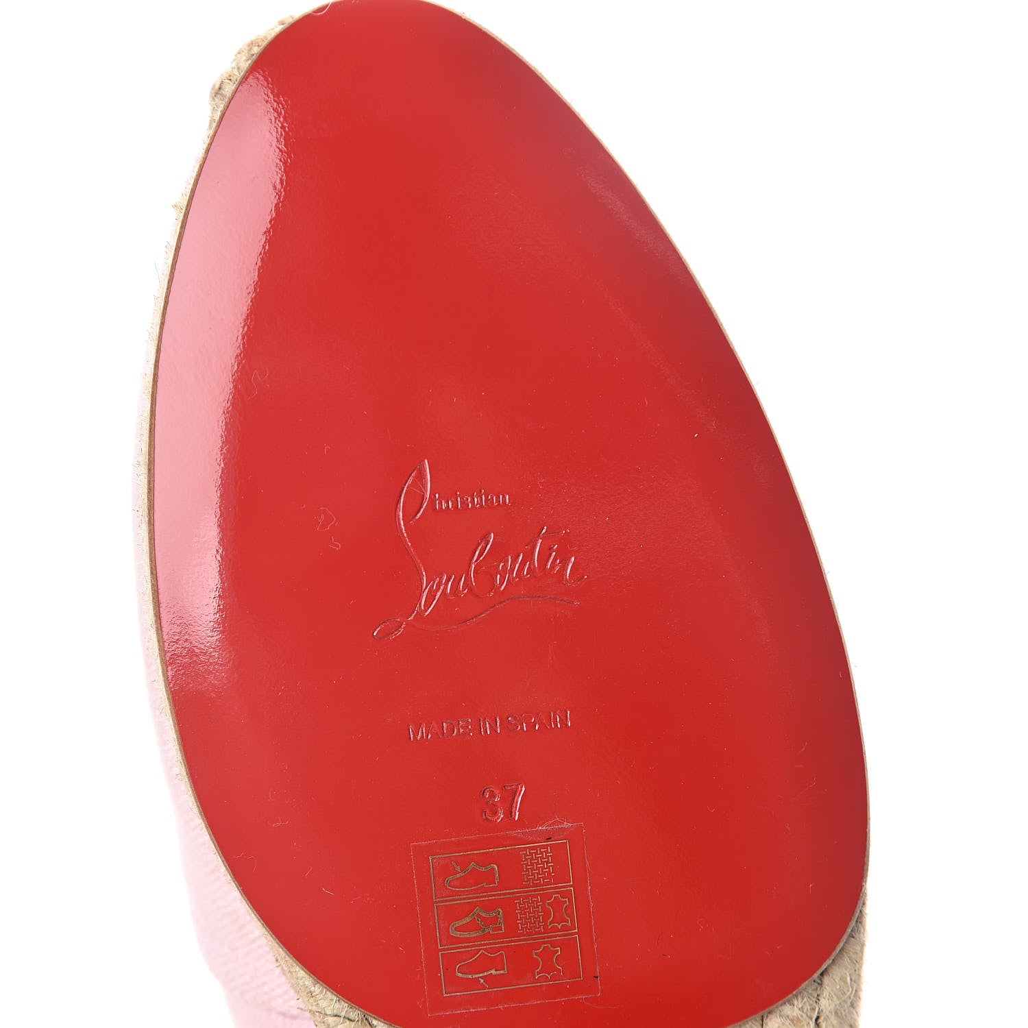Christian Louboutin CHRISTIAN LOUBOUTIN Canvas Lougalia Appliqued Cario Loubi Flat Espadrilles 37 Dolly 6 of 8