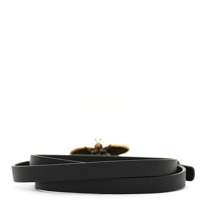 Christian Dior Calfskin Crystal Bee Triple Loop Bracelet Black 3 of 6