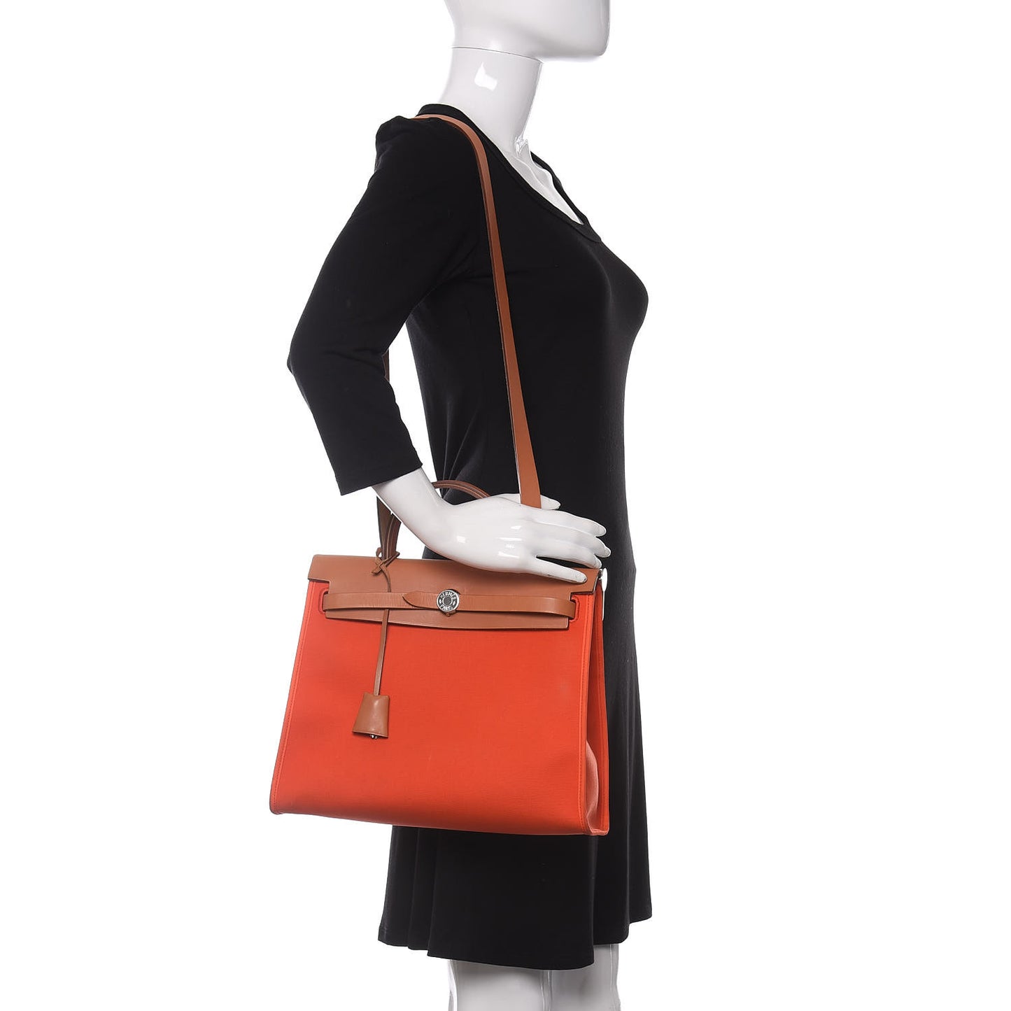 Vache Hunter Toile Herbag Zip 31 PM Capucine Fauve