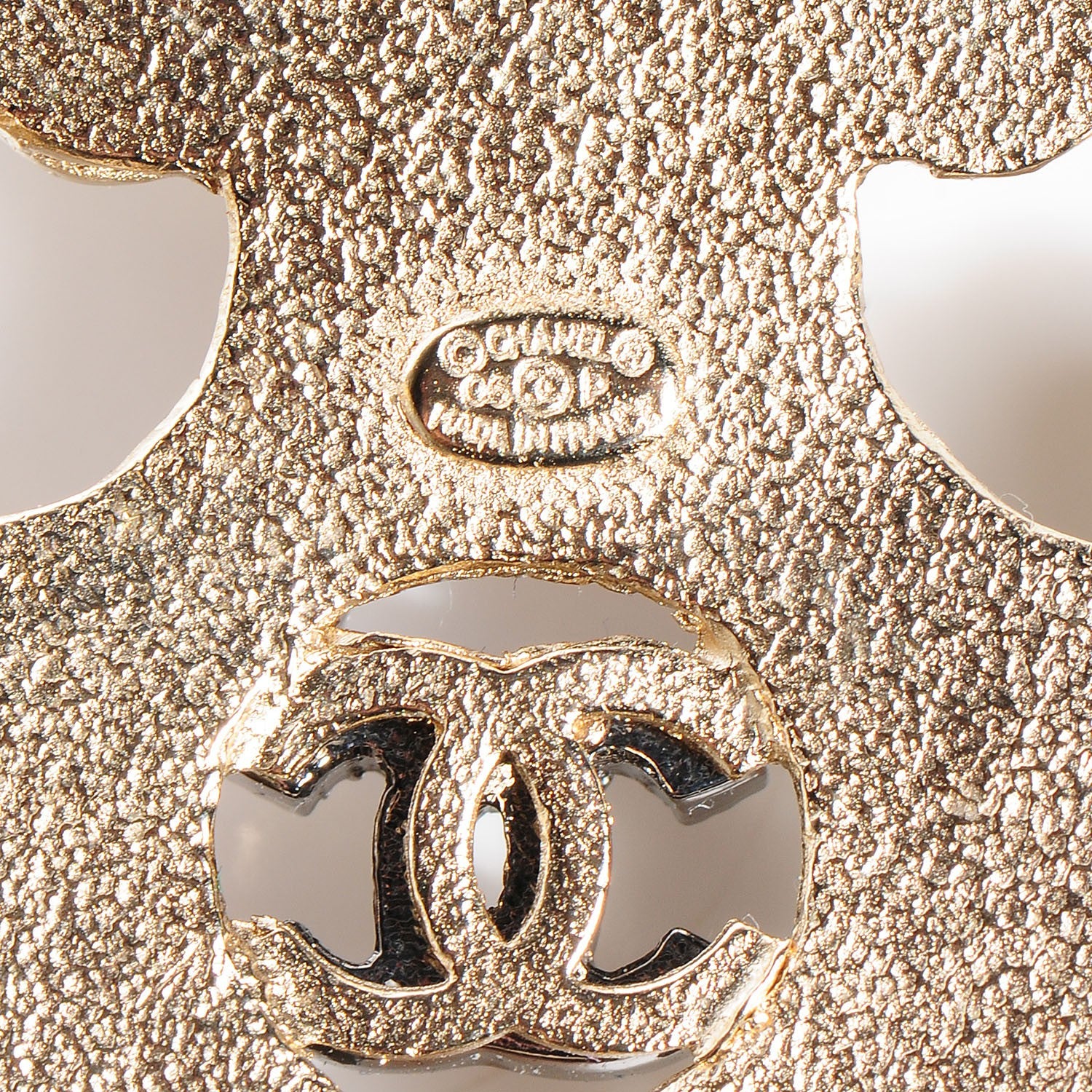 Chanel Crystal CC Maltese Cross Brooch Multicolor Gold 4 of 4