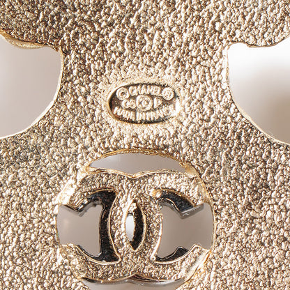 Chanel Crystal CC Maltese Cross Brooch Multicolor Gold 4 of 4