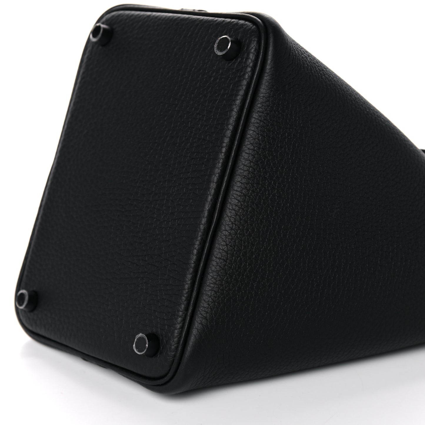 Taurillon Clemence Monochrome Picotin Lock 18 PM Black