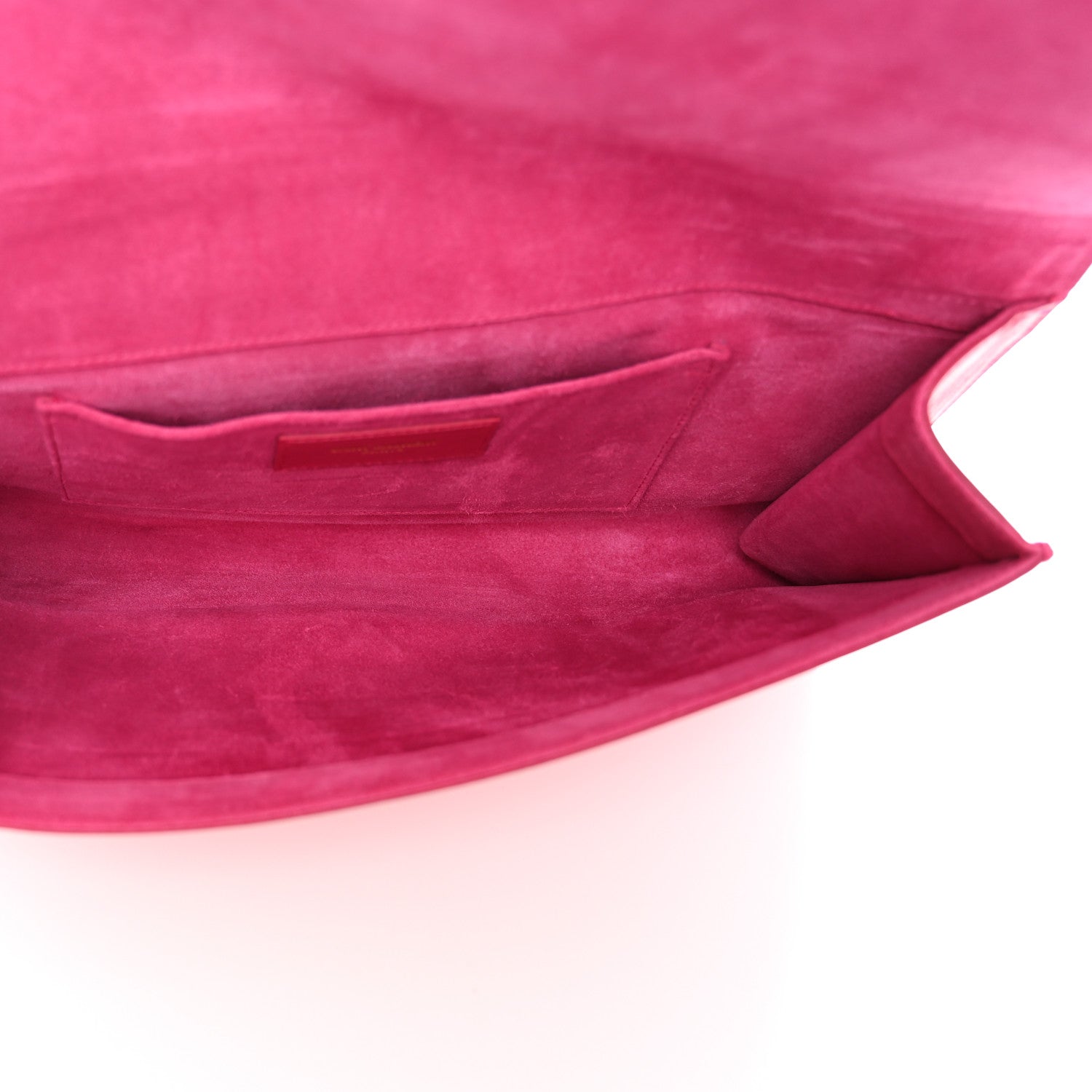 Saint Laurent Calfskin Classic Y Ligne Clutch Fuchsia 5 of 12
