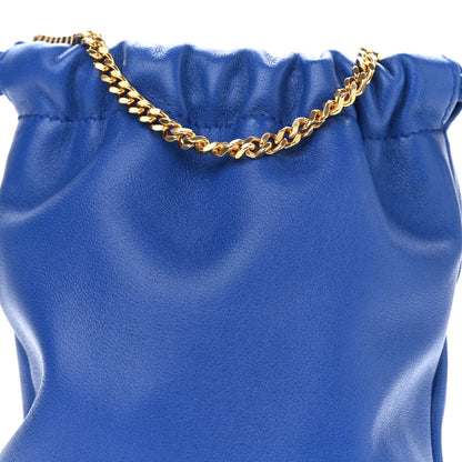 Saint Laurent Lambskin Paris Drawstring Pouch Bleu Majorelle 8 of 11