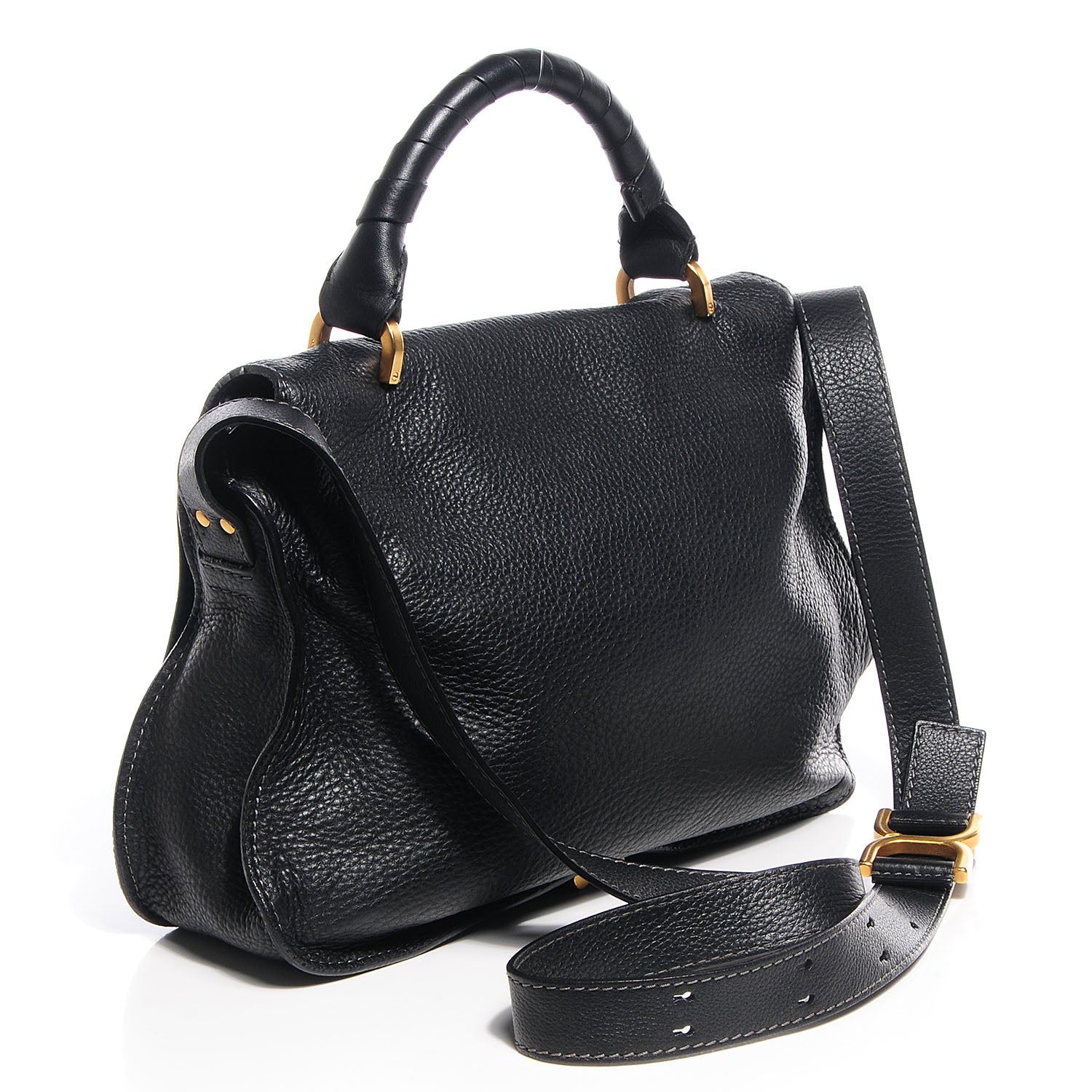 Chloe Calfskin Medium Marcie Top Handle Bag Black 3 of 10