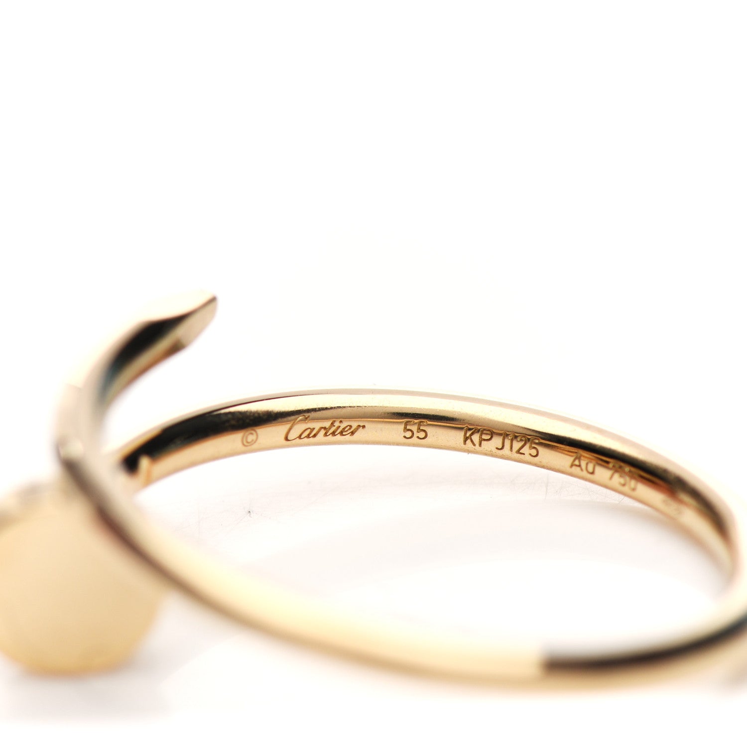 Cartier 18K Yellow Gold Small Juste Un Clou Ring 55 7.25 4 of 6