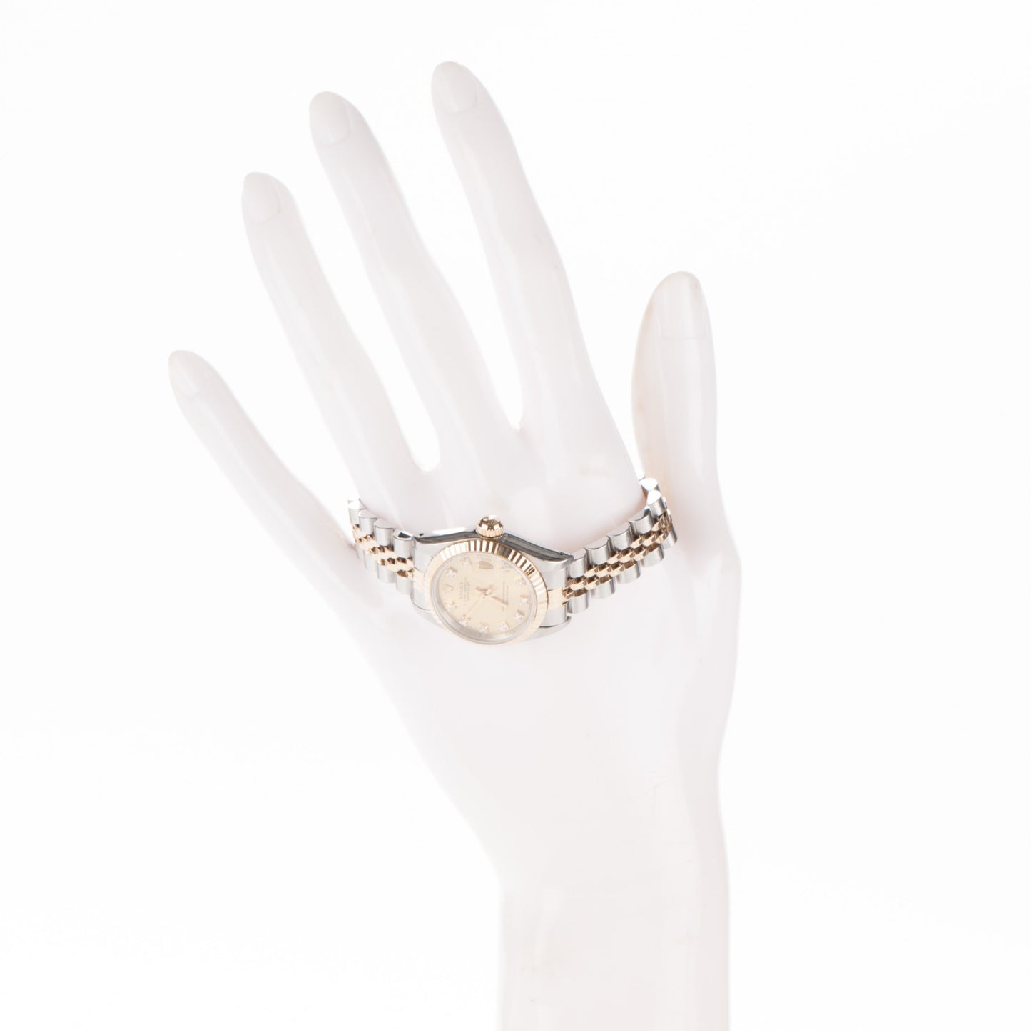 Stainless Steel 18K Yellow Gold Diamond 26mm Oyster Perpetual Datejust Watch Champagne 69173