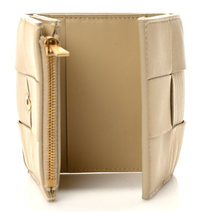Bottega Veneta Nappa Calfskin Maxi Intrecciato Cassette Tri-Fold Wallet Porridge 5 of 6