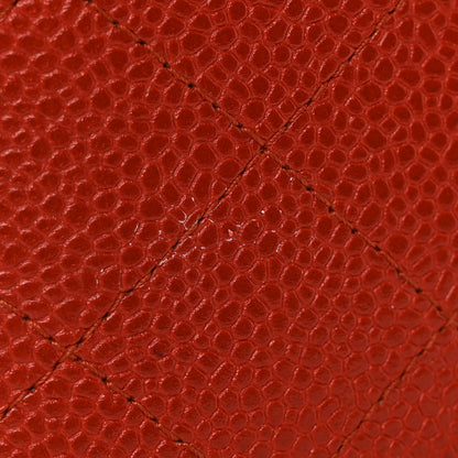 Chanel Pearly Caviar Quilted Mini Rectangular Flap Orange 12 of 12