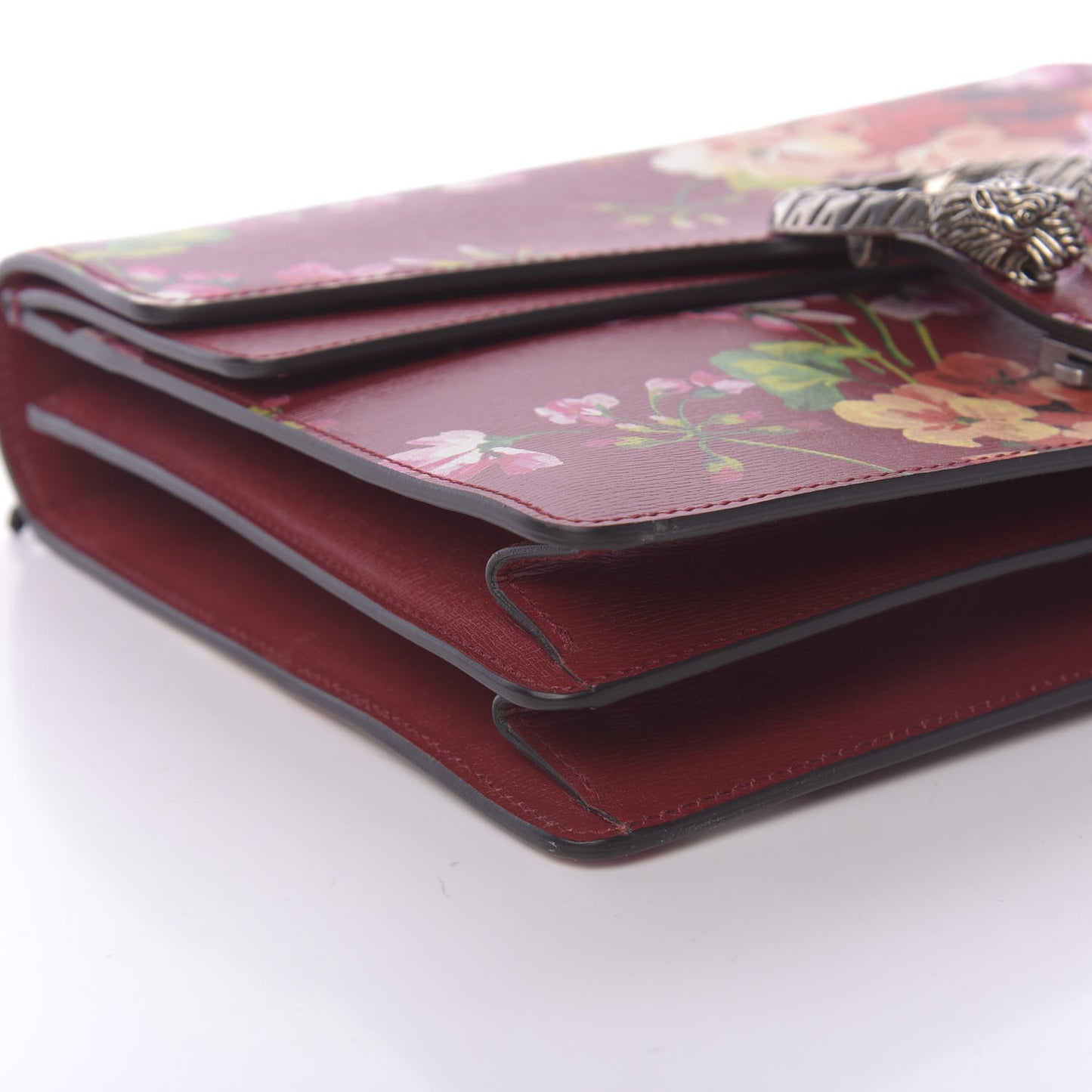 Calfskin Blooms Print Medium Dionysus Shoulder Bag Romantic Cherry Multicolor