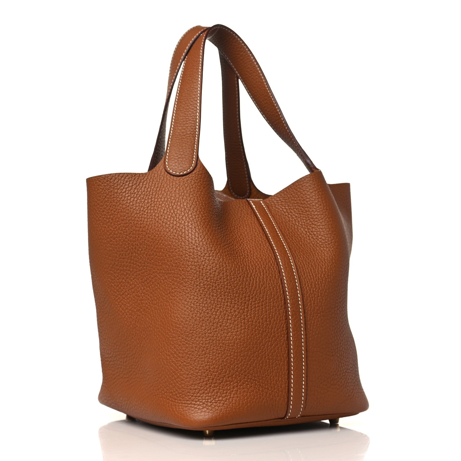 Hermes Taurillon Clemence Picotin Lock 22 MM Gold 3 of 10