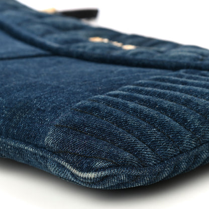 Miu Miu Denim Matelasse Clutch Blue 10 of 14