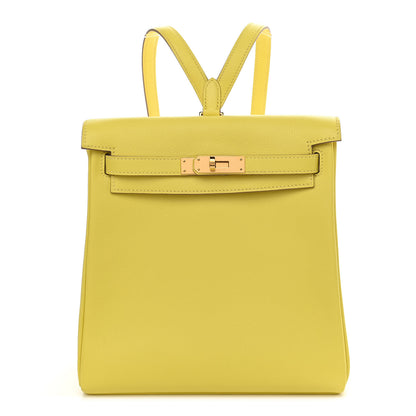 Hermes Evercolor Kelly Ado Backpack Lime 1 of 11