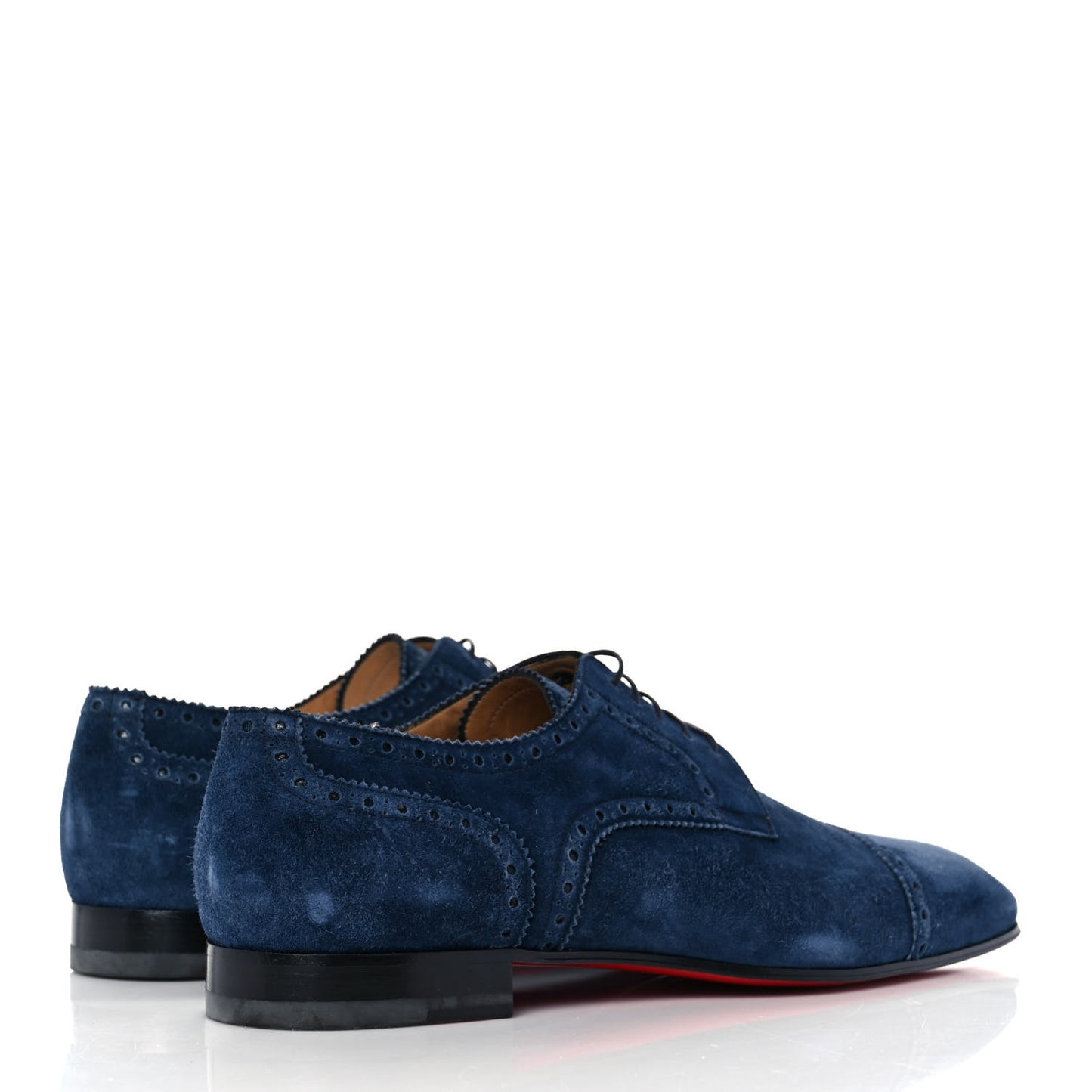 Suede Flat Loafers 42 Blue
