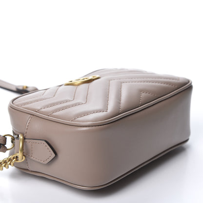 Gucci Calfskin Matelasse Mini GG Marmont Chain Shoulder Bag Porcelain Rose 3 of 10