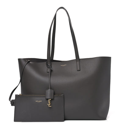 Saint Laurent Calfskin Large Shopping Tote Pebble 1 of 16