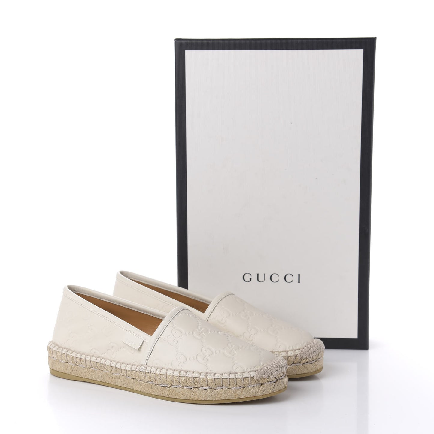 Guccissima Signature Espadrilles 35 Mystic White