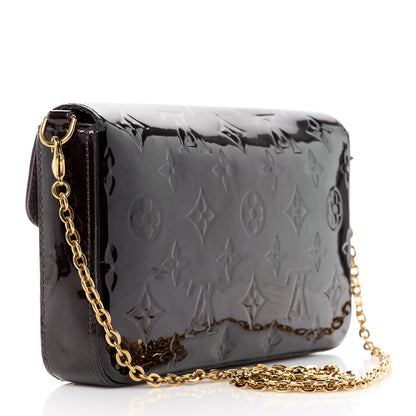 Louis Vuitton Vernis Pochette Felicie Chain Wallet Amarante 3 of 12