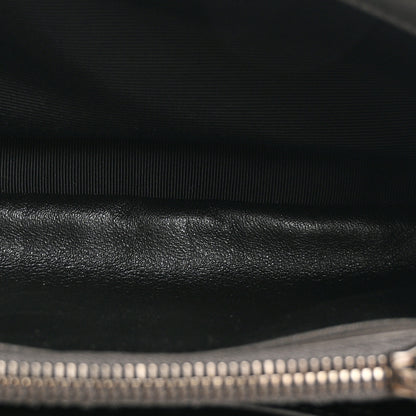 Saint Laurent Sheepskin Matelasse Chevron Monogram Medium College Bag Grey 5 of 17