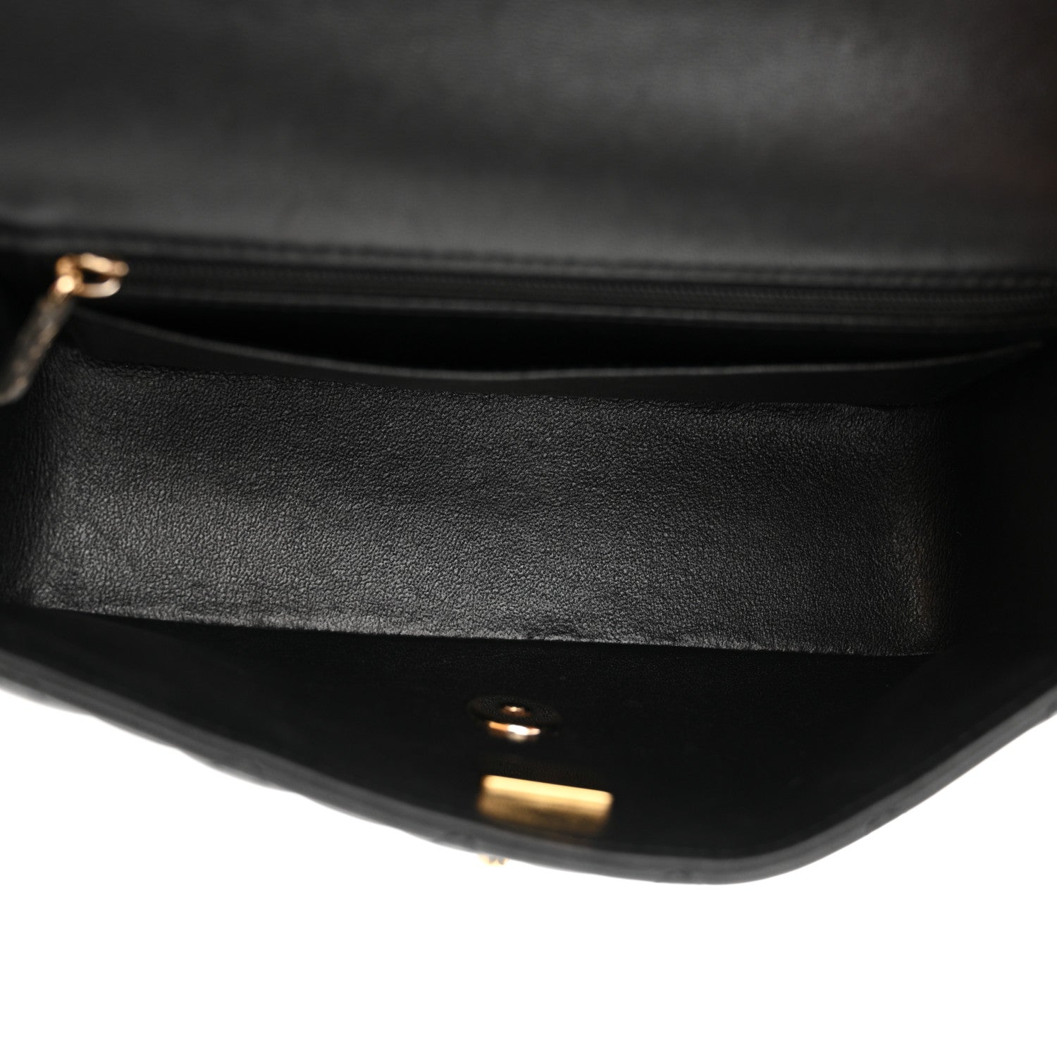 Chanel Lambskin Quilted Mini Lion Charm Top Handle Rectangular Flap Black 5 of 17