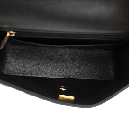 Chanel Lambskin Quilted Mini Lion Charm Top Handle Rectangular Flap Black 5 of 17