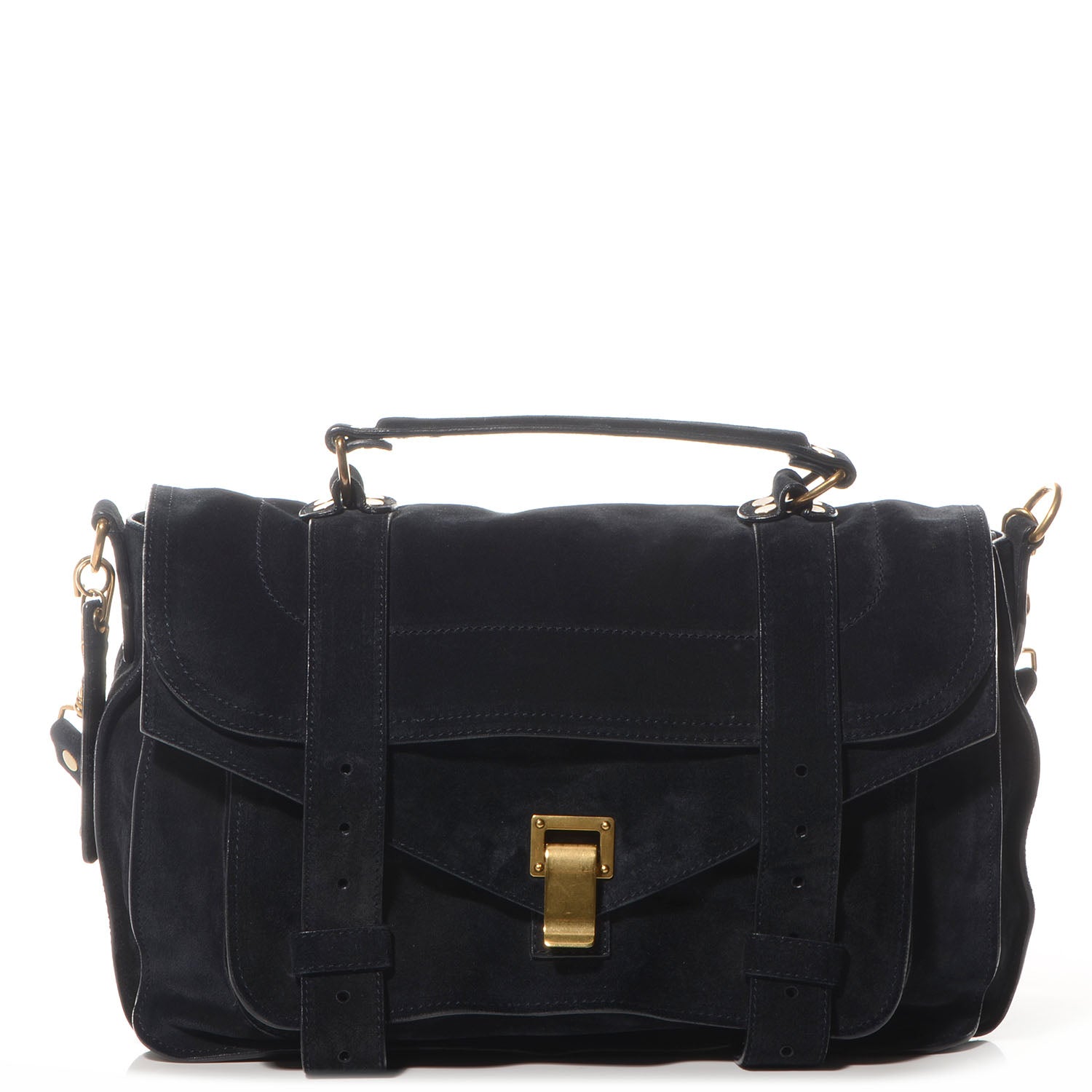 Proenza Schouler Suede PS1 Medium Satchel Navy 1 of 14